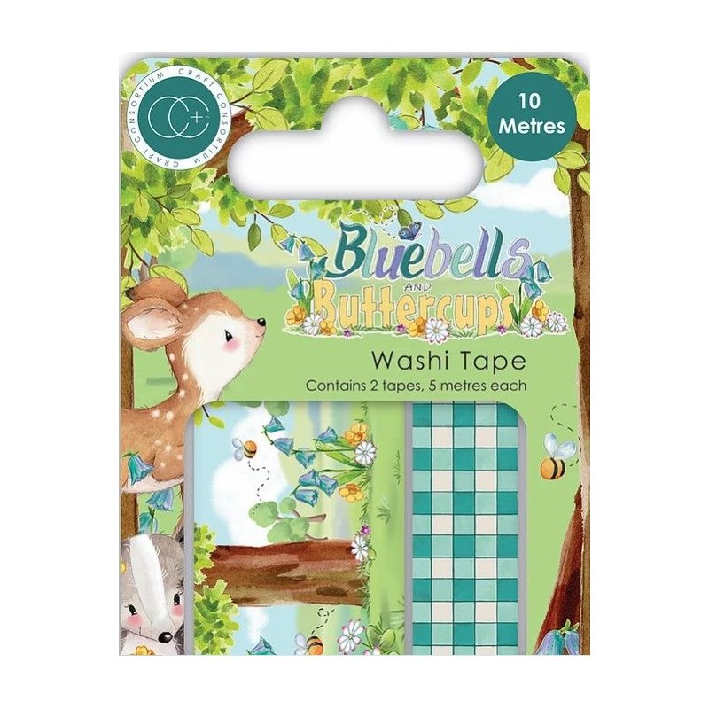 Craft Consortium Bluebells and Buttercups - Premium Washi Tape