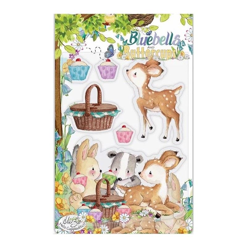 Craft Consortium Bluebells and Buttercups - Picnic - Stamp Set