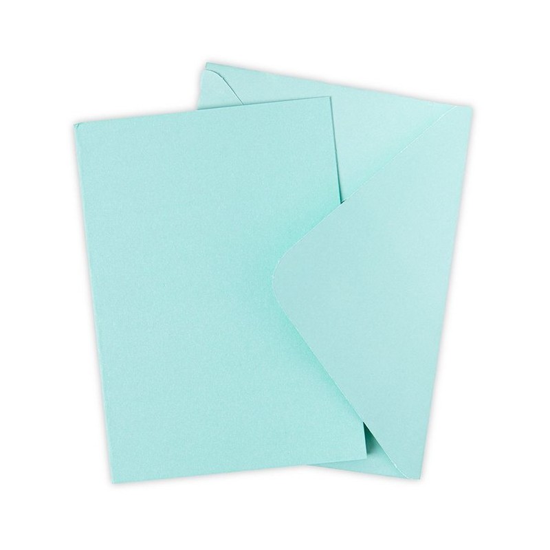 Sizzix • Kort / kuvert Surfacez Card & Envelope Pack A6 Mint Julep, 10PK