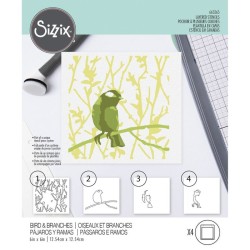 Sizzix • Layered Stencils Bird & Branches 4pcs