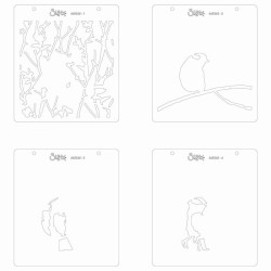 Sizzix • Layered Stencils Bird & Branches 4pcs