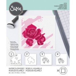 Sizzix • Layered Stencils Watercolor Roses 4pcs
