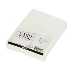 Card Making 50 st Lyxiga Kuvert A6  11,5 x 16,5 cm off white, Råvit