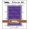 Crealies Xtra no. 64 ATC Dies 2 st rough edges with stitch  CLXtra64