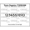 Crealies Texto Numbers TXNEG99 7,0mm high