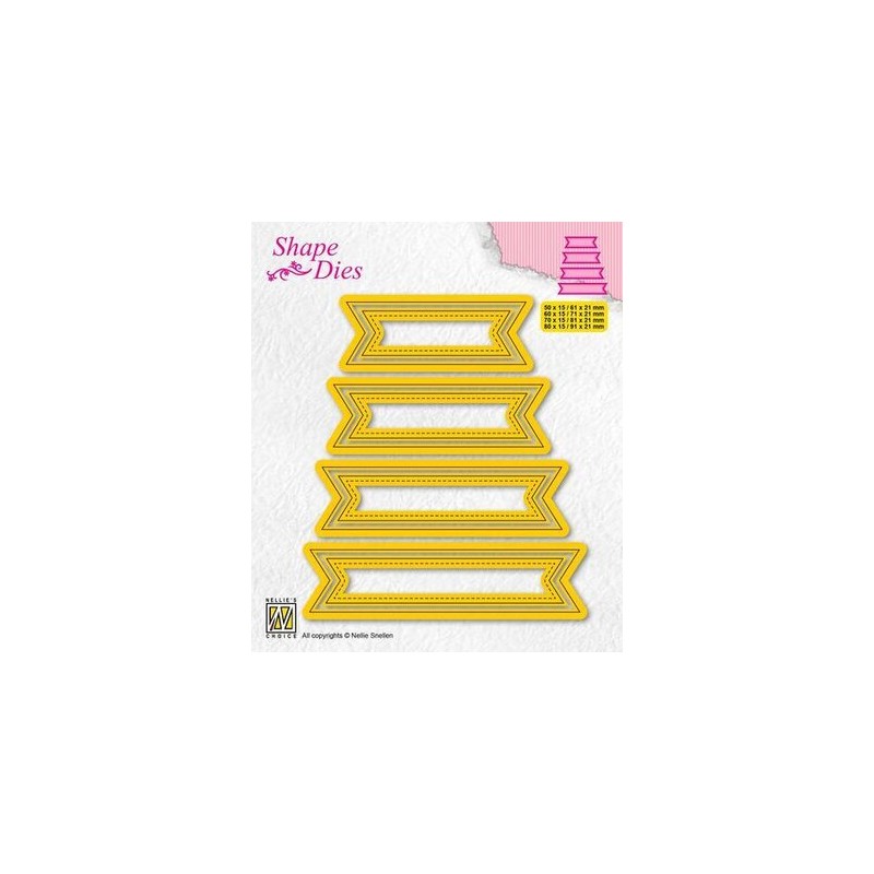 Nellie Shape Dies set of 4 tags SD202