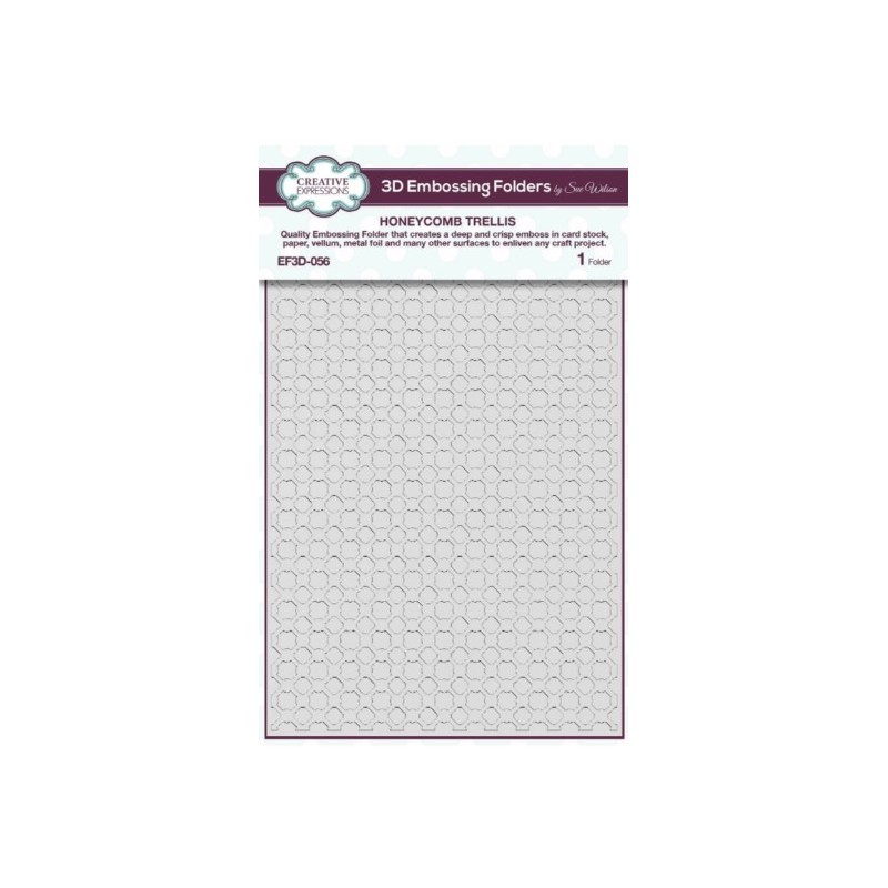Creative Expressions • 3D Embossing Folder Honeycomb Trellis 19x14,5cm