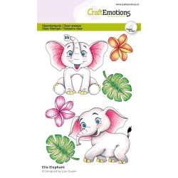 CraftEmotions clearstamps A6 Ella- Elephant Lian Qualm