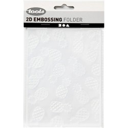 Tools Embossingfolder, stl. 11x14 cm, tjocklek 2 mm,Annanas