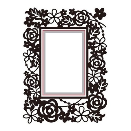 Embossing - Die Cut folder Rectangle - floral