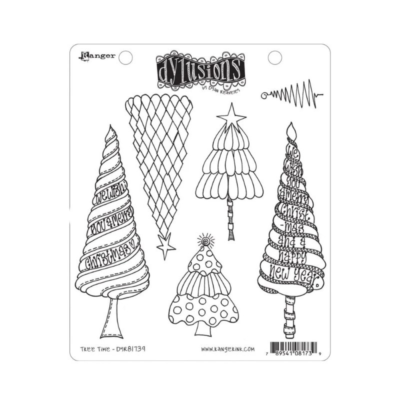 Ranger Dyan Reaveley - TREE TIME - Cling Stamp Set Dylusions DYR81739