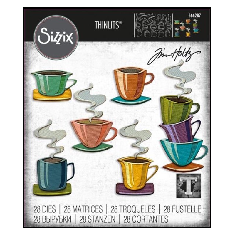 Sizzix/Tim Holtz Thinlits Die "Papercut Café" 666287