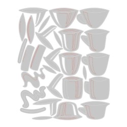Sizzix/Tim Holtz Thinlits Die "Papercut Café" 666287