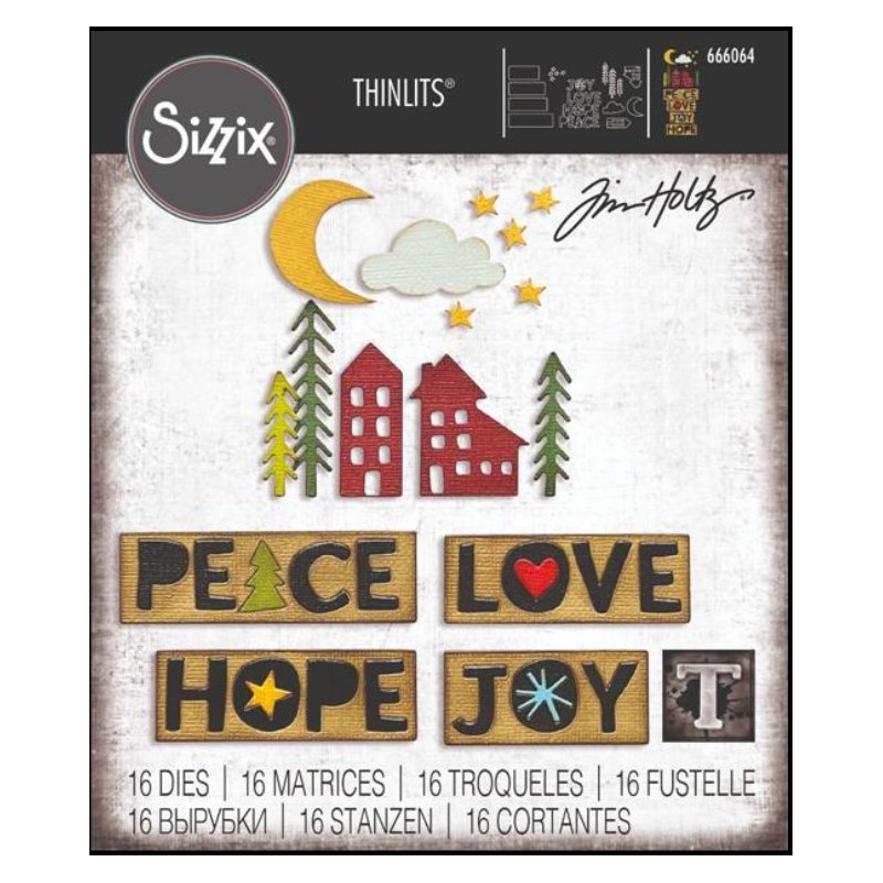SIZZIX/TIM HOLTZ THINLITS DIE "Christmas Cutouts" 666064