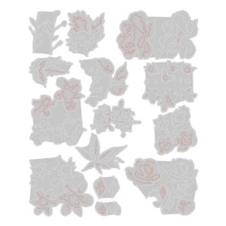 Sizzix/Tim Holtz Thinlits Die "Brushstroke Flowers Mini" 666284