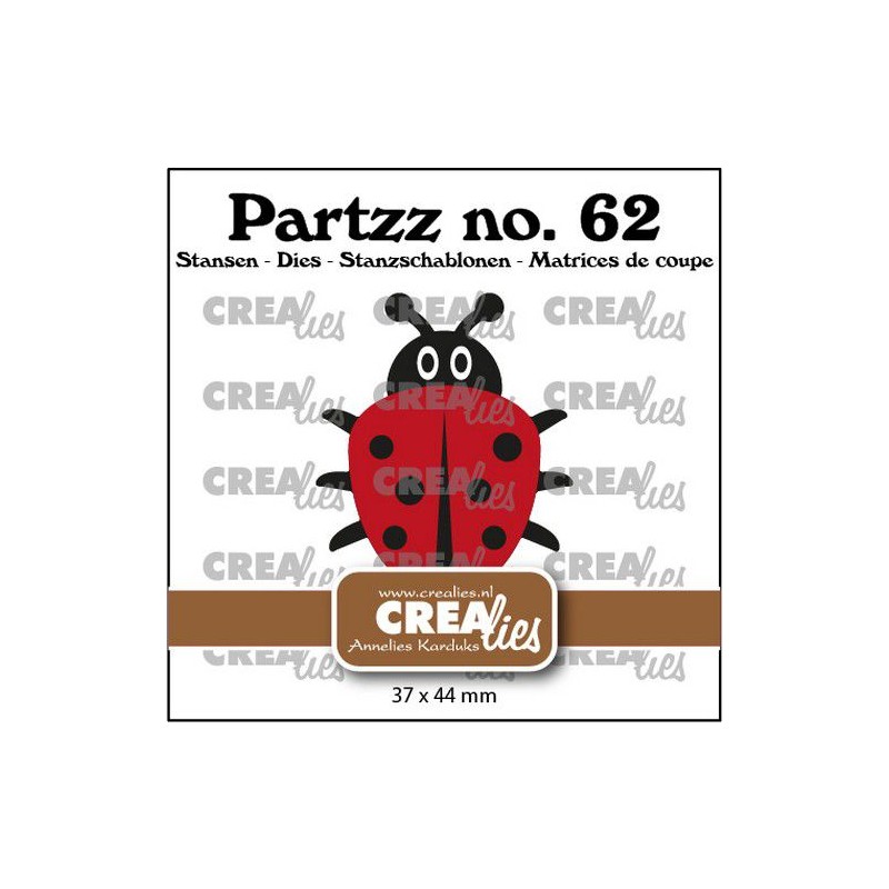 Crealies Partzz Ladybird big CLPartzz62 37 x 44 mm