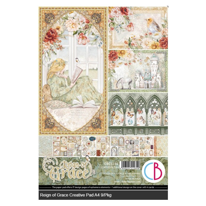 Ciao Bella REIGN OF GRACE CREATIVE PAD A4 9/PKG