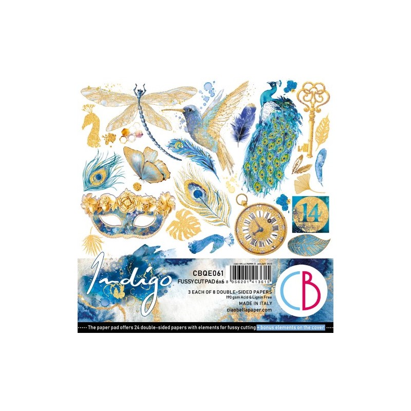Ciao Bella INDIGO FUSSY CUT PAD 6"X6" 24/PKG