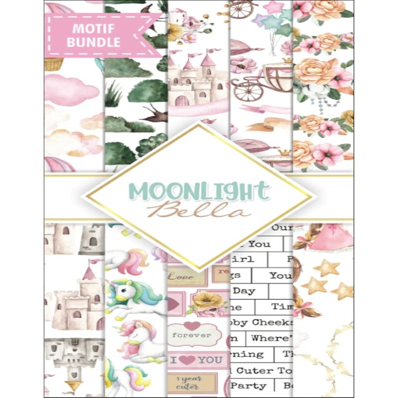Papericious - Moonlight Bella - Motif Bundle - 10 sheets 30,5x15,5 cm