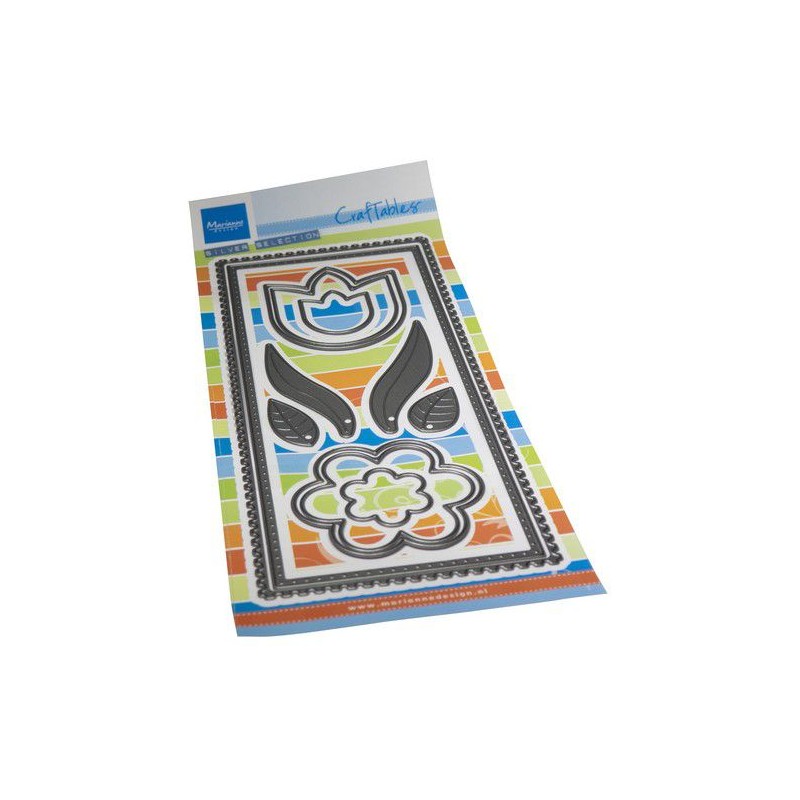Marianne D Craftable Slimline Flowers CR1623 92x204mm