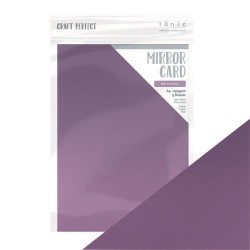 Tonic Studios mirror card - satin - A4 x5  Soft Amethyst 9480e