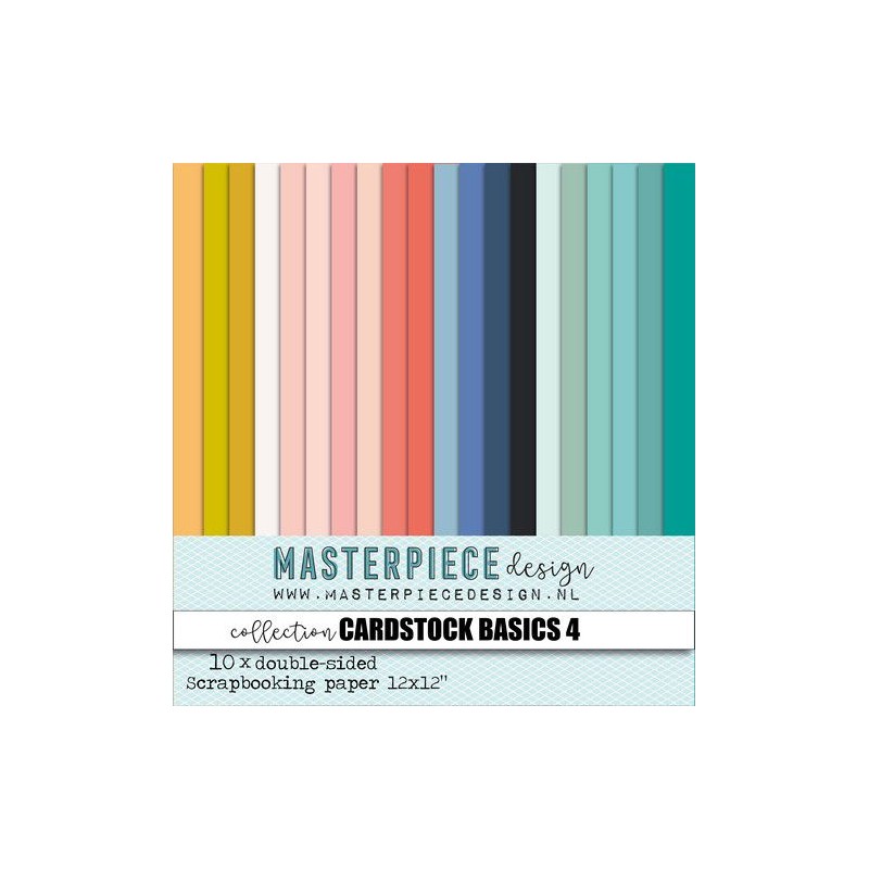 Masterpiece Papercollection Cardstock Basics 4 12x12 10sht MP202101