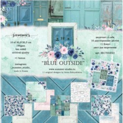 Summer Studio Paper pad 12x12 inch 30,5x30,5 "Blue Outside"