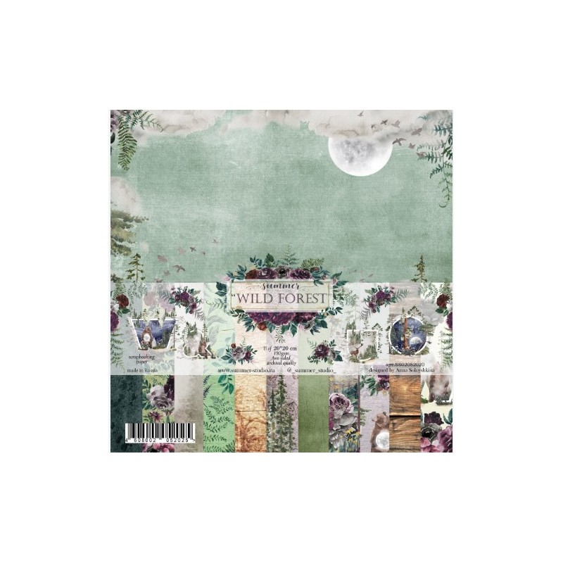 Summer Studio Paper pad 12x12 inch 30,5x30,5 "Wild Forest"