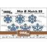 Crealies Mix & Match no. 22 Snowflakes CLMix22 37x40mm