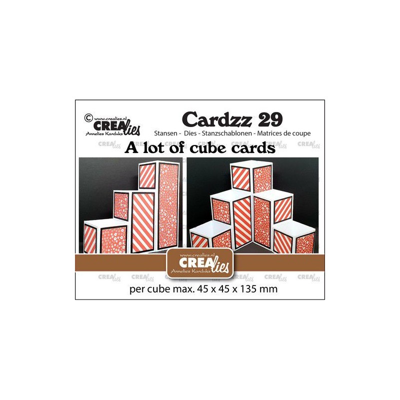 Crealies Cardzz no 29 A lot of Cube cards CLCZ29 13,5cm