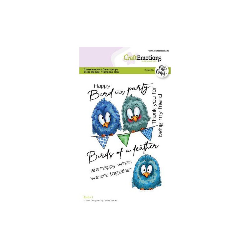 CraftEmotions clearstamps A6 - Birds 1 (EN) Carla Creaties