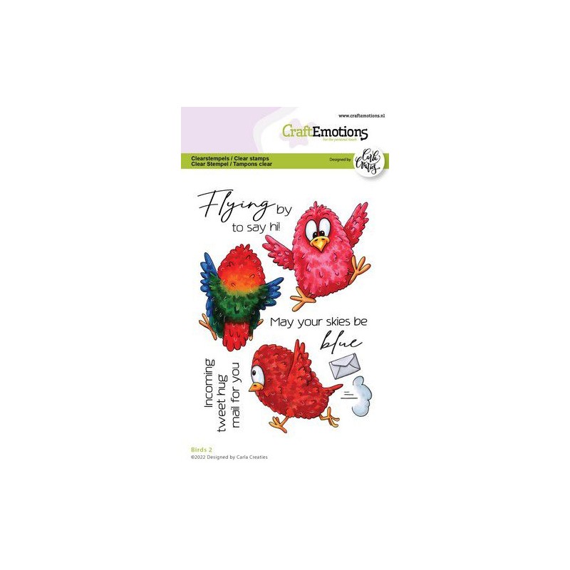 CraftEmotions clearstamps A6 - Birds 2 (EN) Carla Creaties