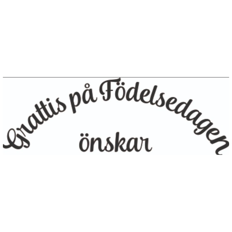 Lazer Design Stämpel Grattis på Födelsedagen  35x12mm  416