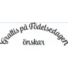 Lazer Design Stämpel Grattis på Födelsedagen  35x12mm  416