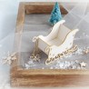 Bloomar Designs Christmas Collection 3D Santa Sleigh – Decorative laser cut chipboard 3D