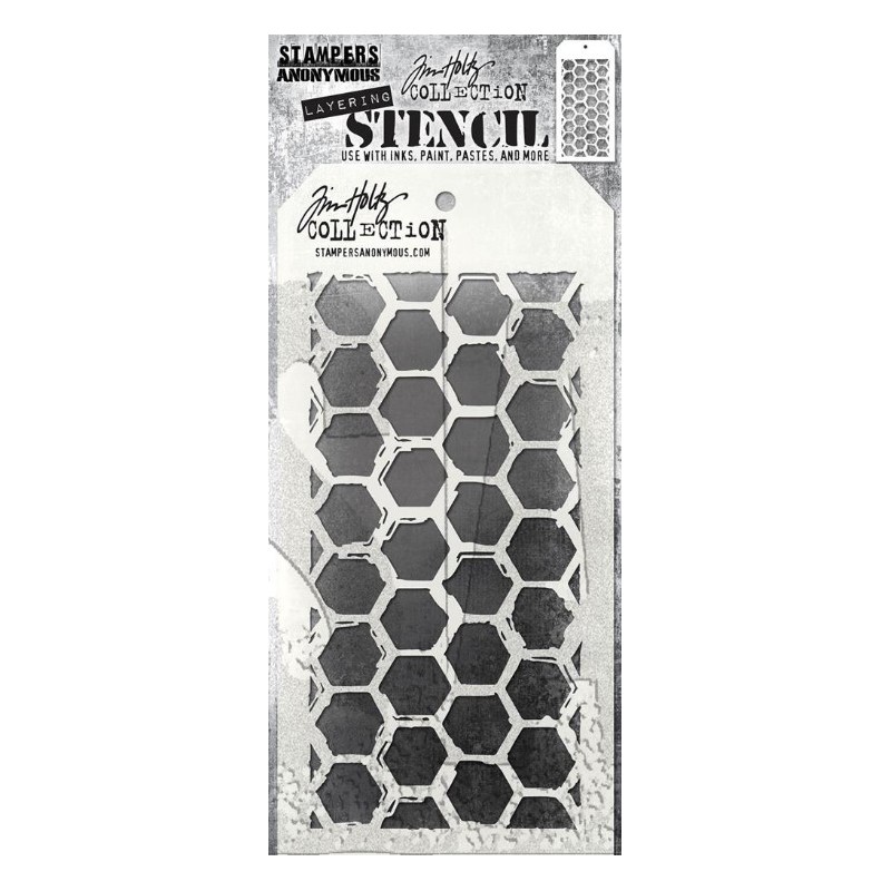 SA / Tim Holtz Layered Stencils “Brush Hex” TH-S166