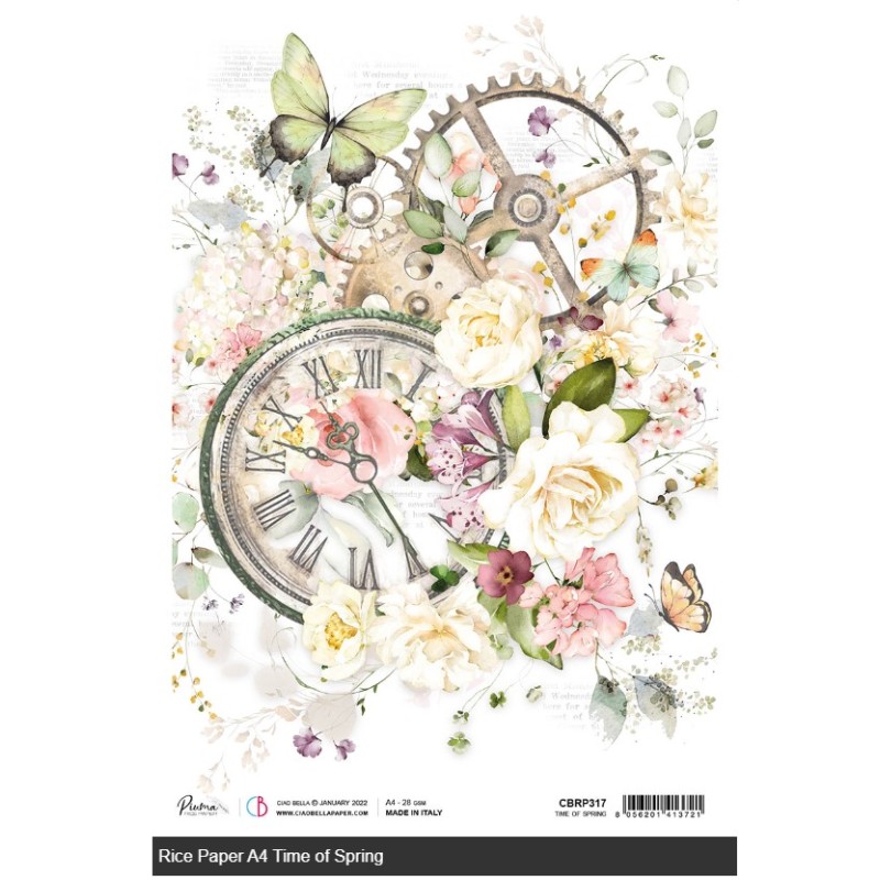 Ciao Bella RICE PAPER BLOOMING A4 "TIME OF SPRING"