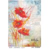 Ciao Bella RICE PAPER A4 POPPIES' DANCE