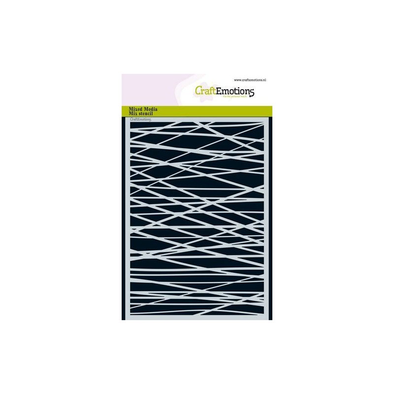 CraftEmotions Mask stencil - lines grid crosswise irreg. A5