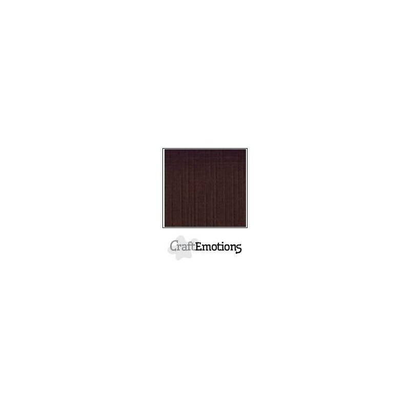 CraftE Cardstock Linen chocolate 12"x12" / 10st
