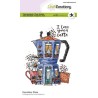 CraftEmotions clearstamps A6 - Percolator Plaza Carla Kamphuis