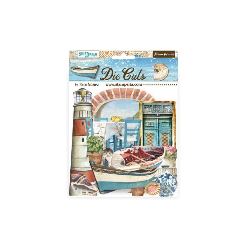 Stamperia Die cuts assorted (Påse) - Blue Dream