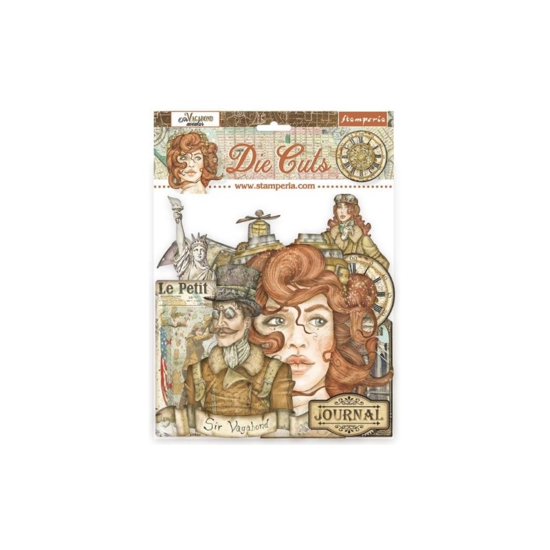 Stamperia Die cuts assorted (Påse) -Sir Vagabond Aviator
