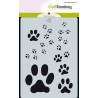 CraftEmotions A6 Mask stencil Odey & Friends - paw print Carla Creaties