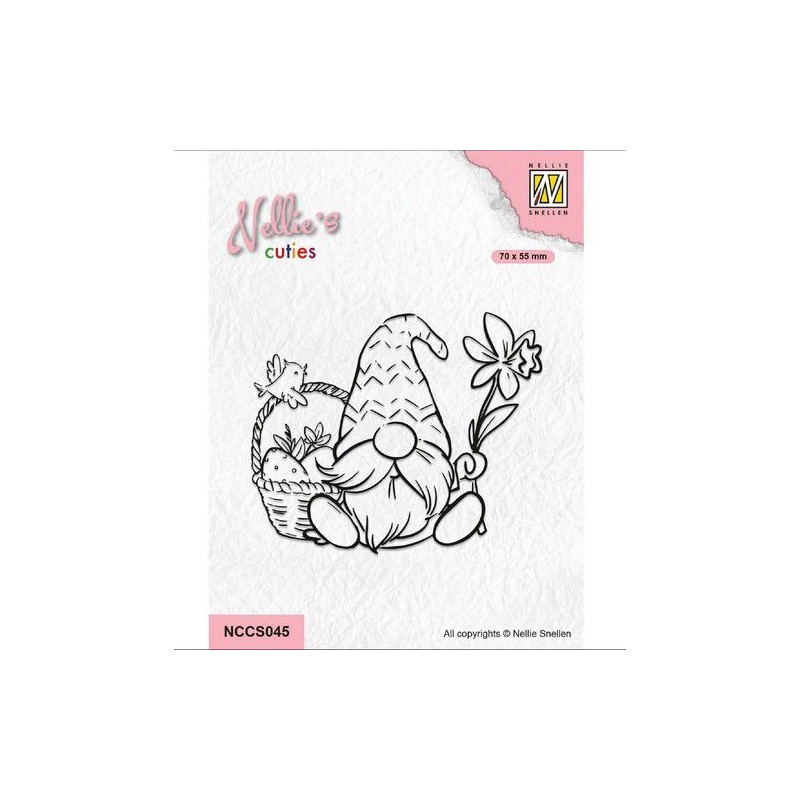 copy of Nellie Choice Nellie‘s Cuties Clear Stamp Easter Gnome 2 NCCS044