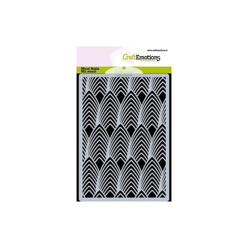 CraftEmotions A6 Mask stencil leaves Art Deco