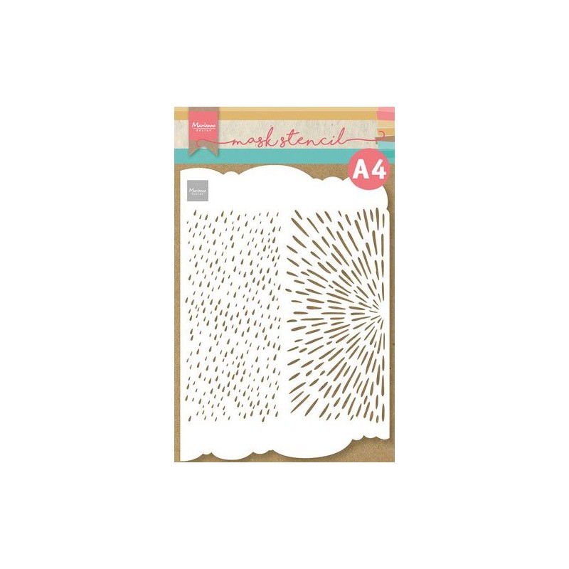 Marianne D Mask Stencil - Slimline Rain & sunshine PS8130 A4