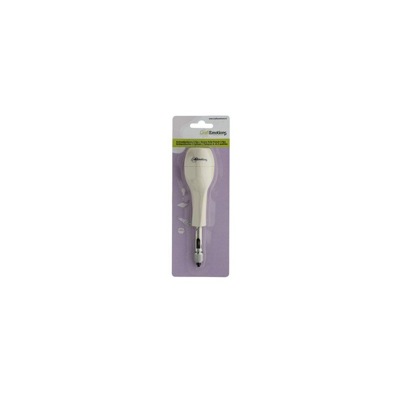 CraftEmotions Screw Hole Punch 3 tips 2, 3, 4 mm