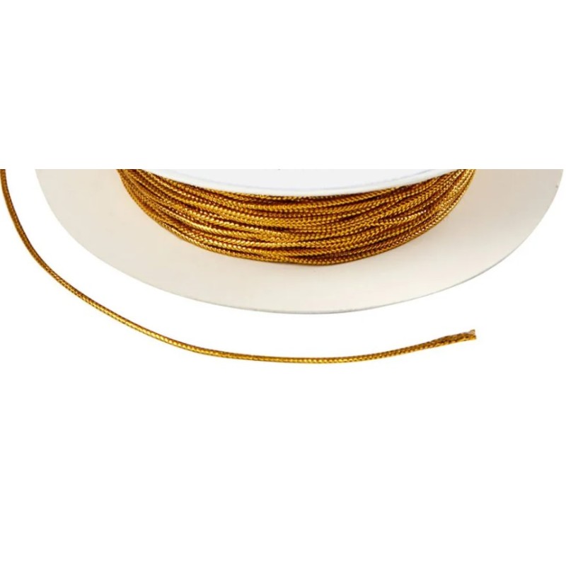 Tråd / snöre 5 M / 0,5 mm, Guld