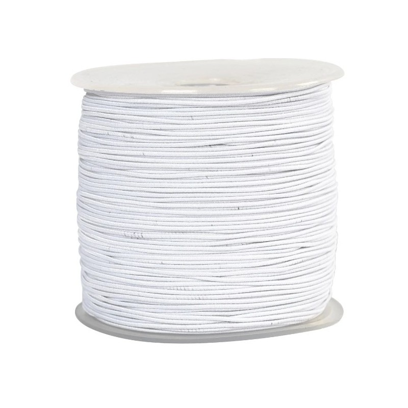 Elastiskt snöre 5 M, 1 mm, VIT